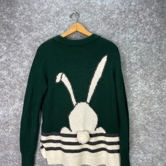 Abercrombie & Fitch Sweater Womens Medium Bunny Rabbit Animal Graphic Pullover - Picture 8 of 9